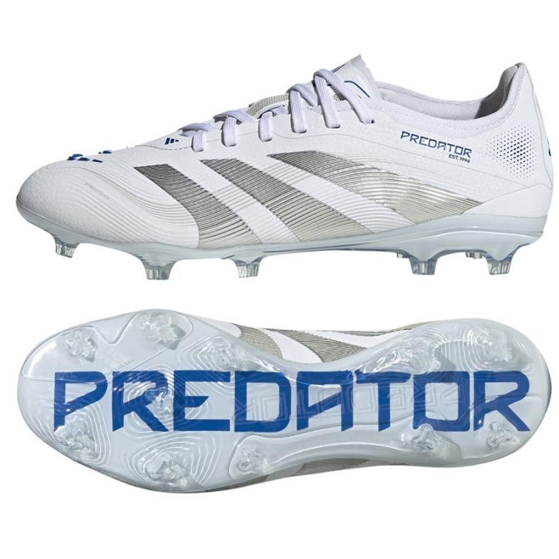 Adidas Predator Pro FG ID3857 Branco e Prata
