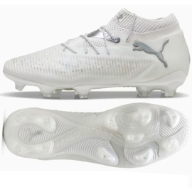 Puma Future 8 Ultimate FG 108138-04 Sapatos brancos com uma meia