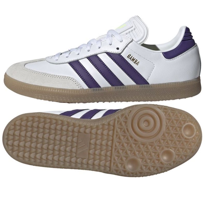 Adidas Samba Messi em IH8161 Sapatos brancos e violeta