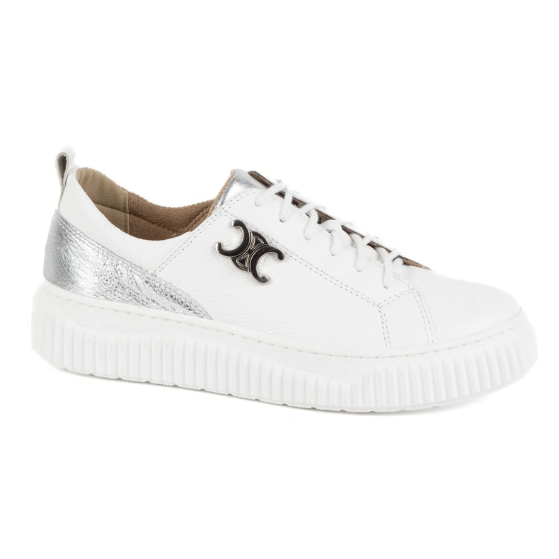 Olivier Sapatos de couro feminino estilos de tênis 1230 branco