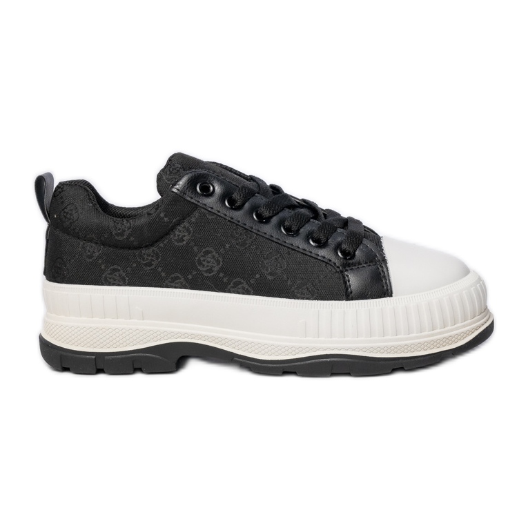 Tênis femininos na plataforma preta preto