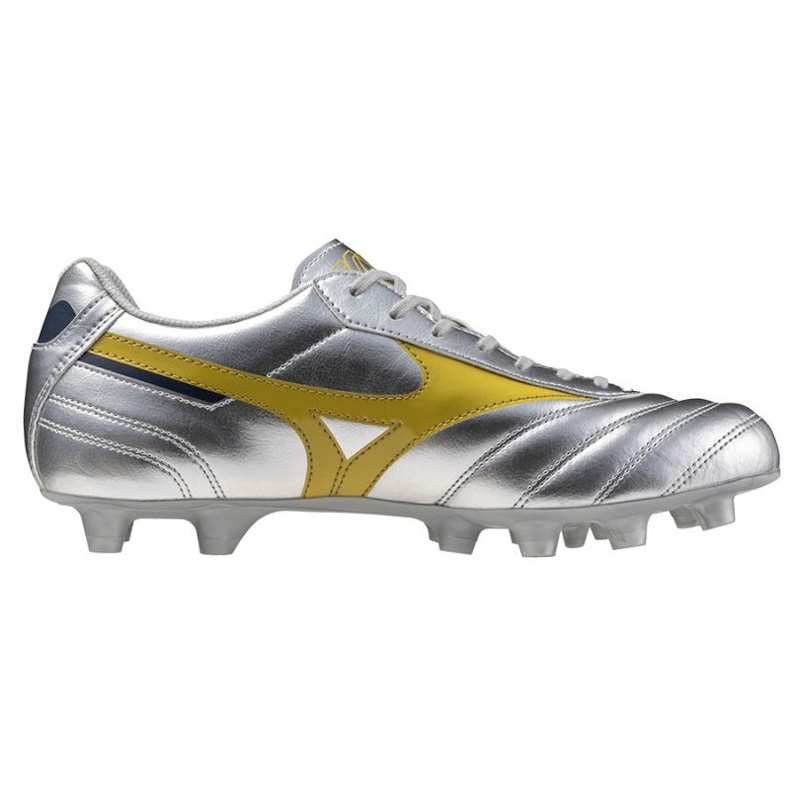 Mizuno Morelia II Club FG P1GA251604 Sapatos de futebol prata