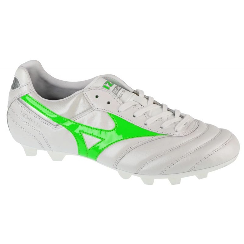 Mizuno Morelia II Japão FG P1GA250137 Sapatos de futebol branco