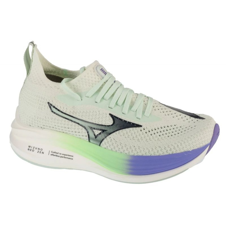Tênis de corrida mizuno neo zen j1gd258621 branco verde