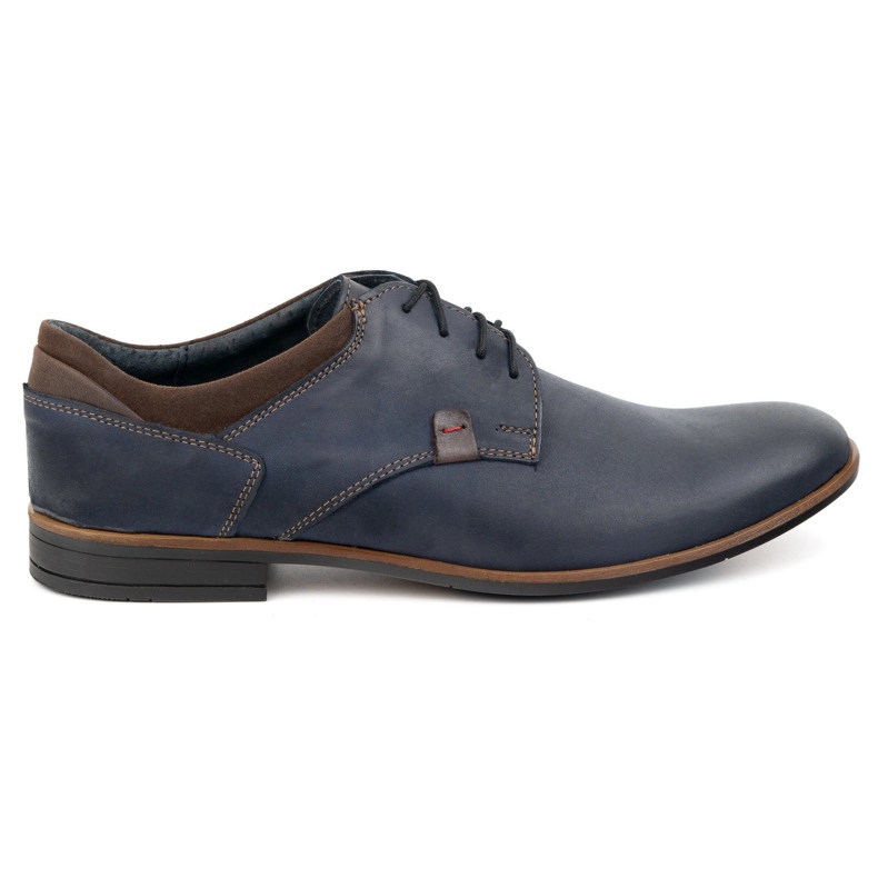 Sapatos Olivier 263GT, couro formal da Marinha azul