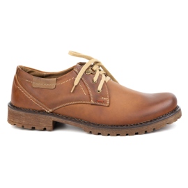 Sapatos de couro masculinos Olivier 312Gt Brown marrom
