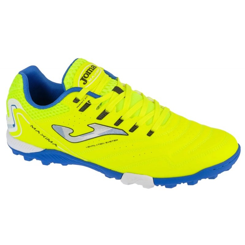 Joma maxima 2509 tf maxs2509tf sapatos de futebol amarelo