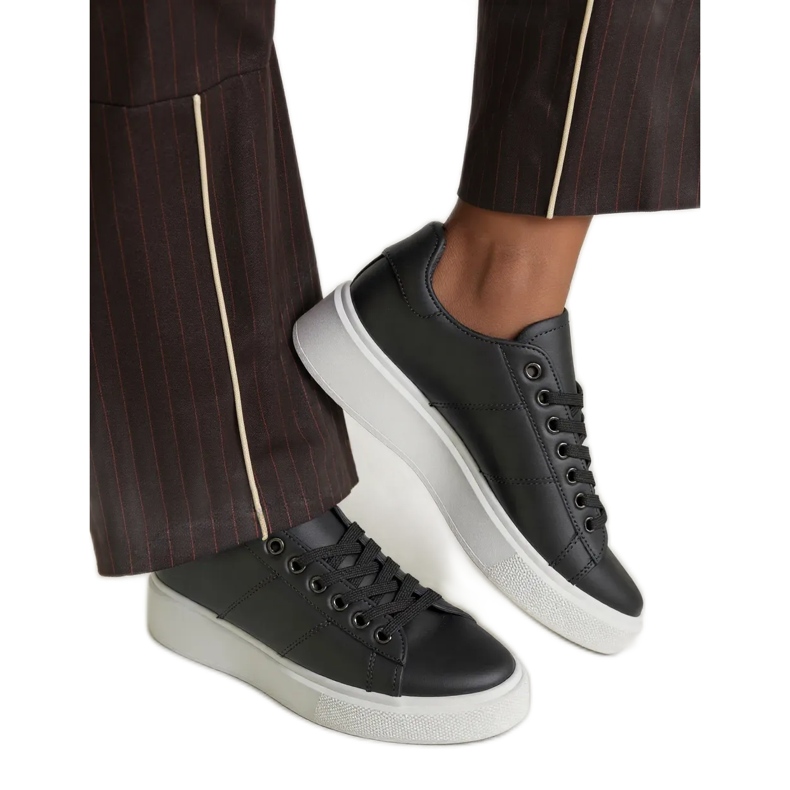 Tênis femininos segunda -feira tudo preto