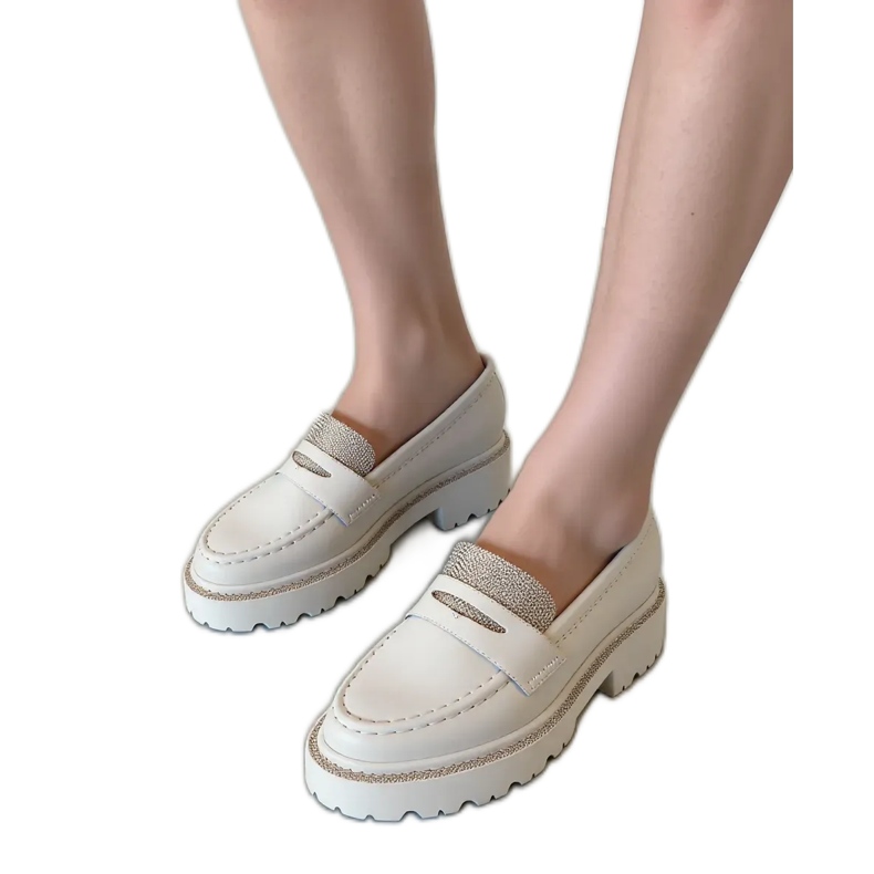 Mocas brancos diamantes femininos