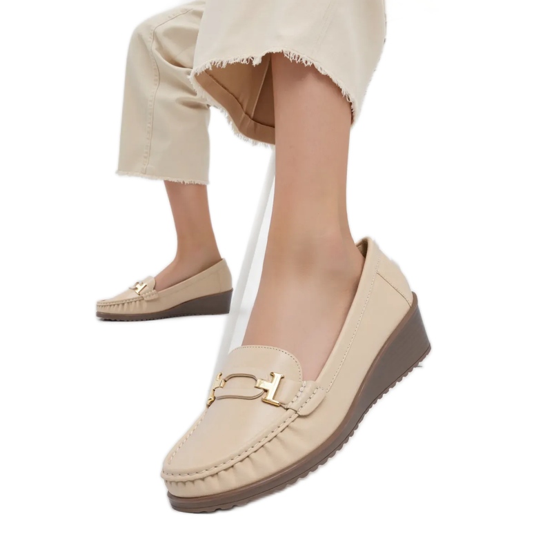 Mocassins Velora Beige femininos bege