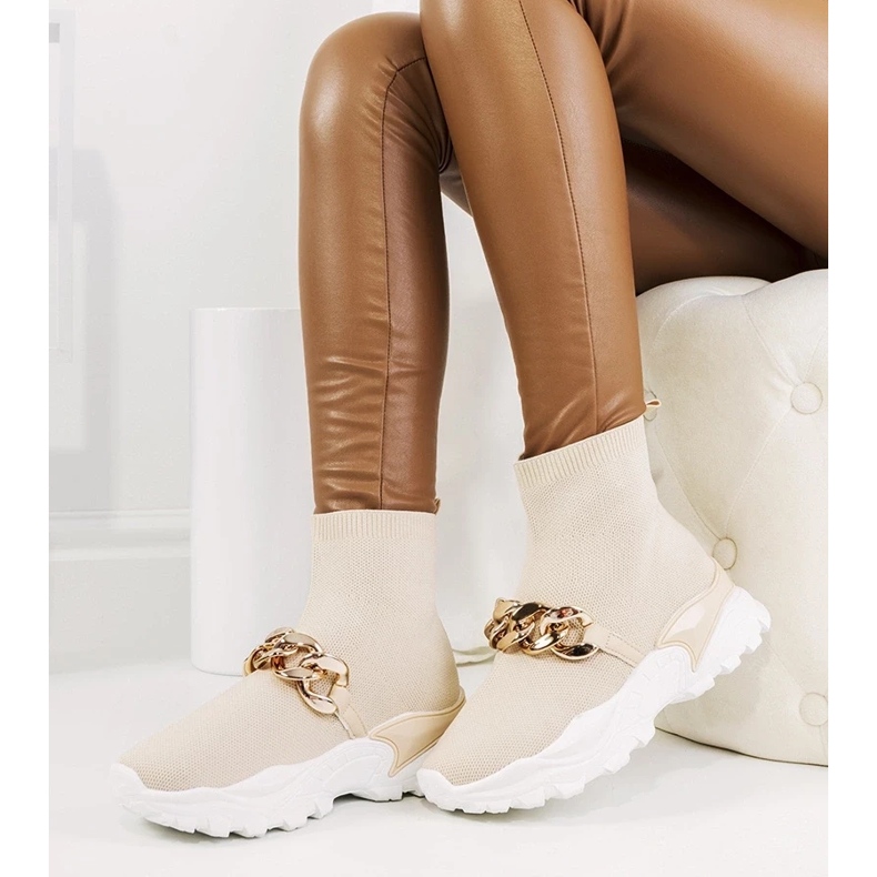 D/GMR Hurtado Tênis cano alto bege