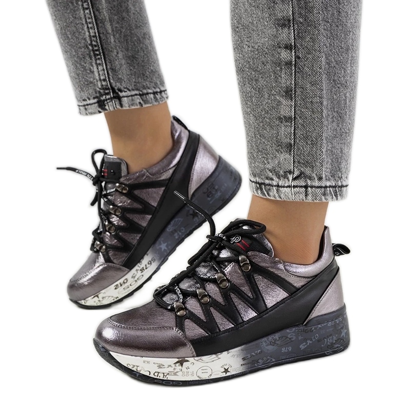 D/GMR Tênis ballard cinza metalizado