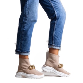 D/GMR Tênis marrom com corrente Taryn