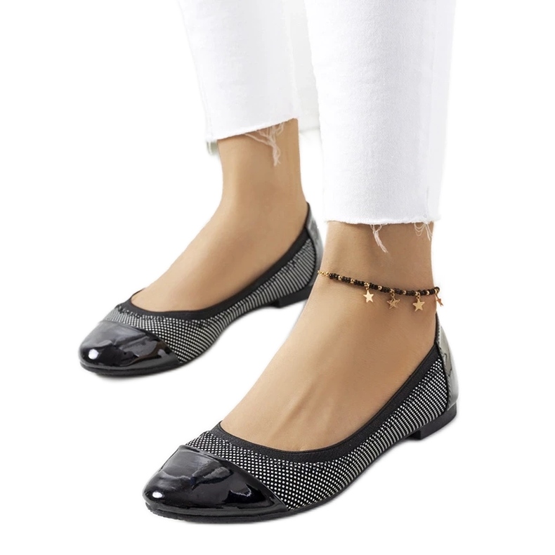 D/GMR As bailarinas de bolinhas pretas de Jonna preto