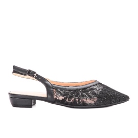 D/GMR Bailarinas de renda preta Marlioz preto