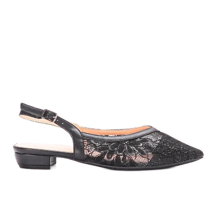 D/GMR Bailarinas de renda preta Marlioz preto