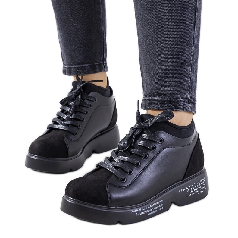 D/GMR Tênis de salto alto preto Ambly