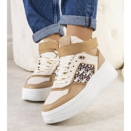 D/GMR Tênis bege altos para tornozelo adolis