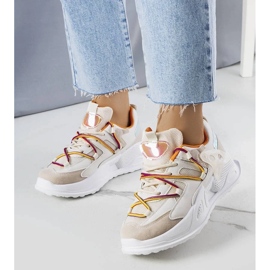 D/GMR Tênis bege de tecido misto Traci