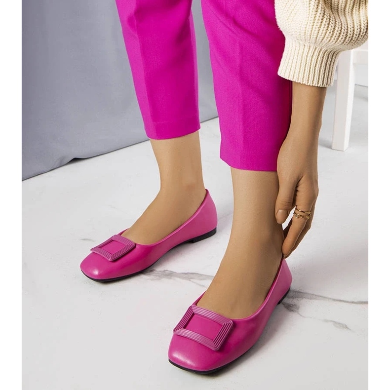 D/GMR Bailarinas rosa com fivela Sheller
