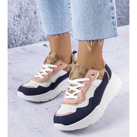 D/GMR Tênis azul marinho com detalhes dourados Lebrun