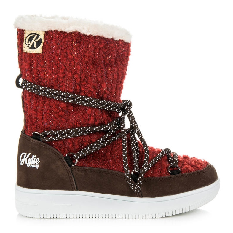 Kylie Botas de inverno vermelho