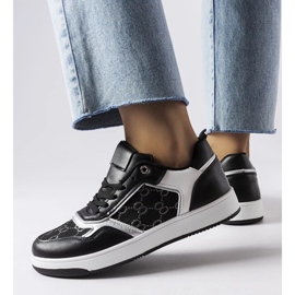 D/GMR Tênis preto decorado com o monograma Isidor