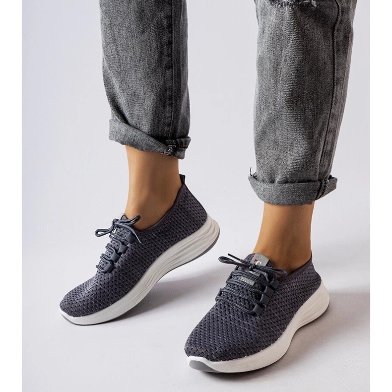 D/GMR Tênis de tecido cinza da Tommaso