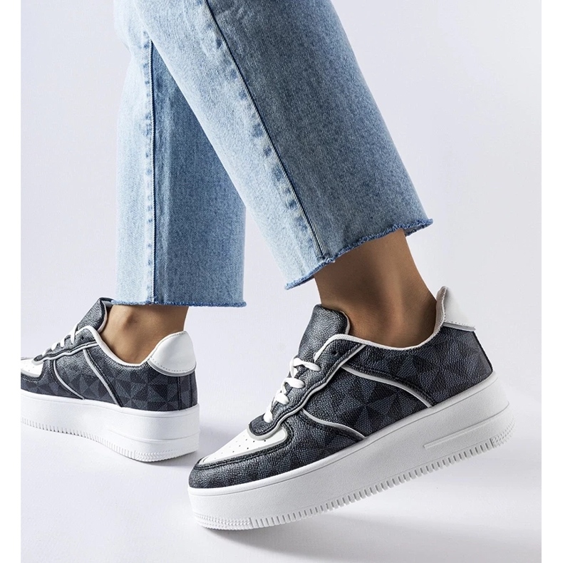 D/GMR Tênis preto decorado com o monograma Sands