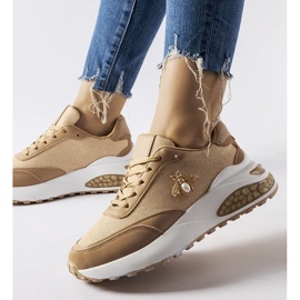 D/GMR Tênis marrom e branco com fio Acciano decorativo