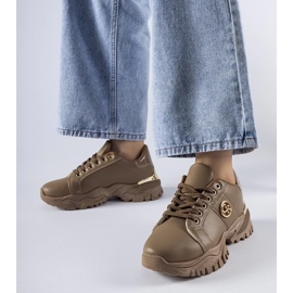 D/GMR Tênis marrom com sola enorme da Arpaia