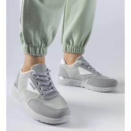 D/GMR Tênis de tecido cinza Geraldino