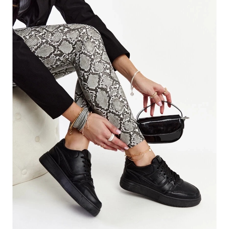 D/GMR Tênis plataforma preto Mentha