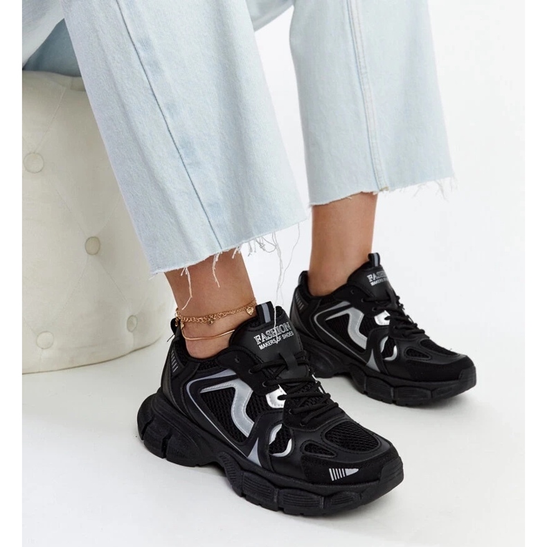 D/GMR Tênis preto com sola jacobina enorme D/GMR Tênis preto com sola jacobina enorme