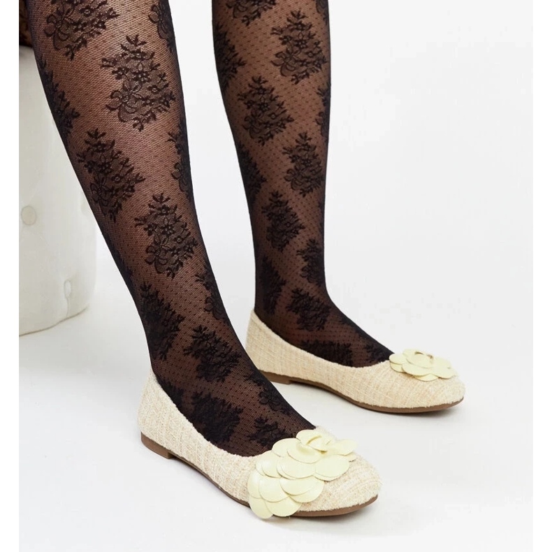 D/GMR Sapatilhas amarelas com flor decorativa Mateja amarelo