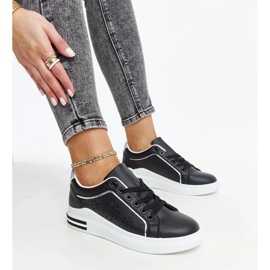 D/GMR Tênis preto vazado com glitter Zorka