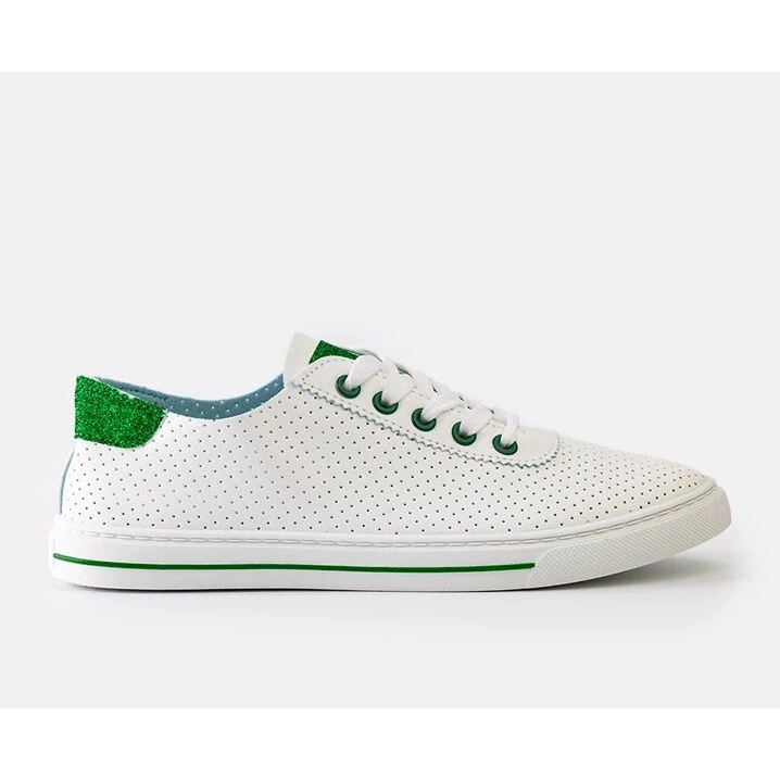 Tênis de tênis perfurados brancos femininos -tênis -up