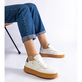 D/CEO Tênis branco com cadarço na plataforma Felicita D/CEO Tênis branco com cadarço na plataforma Felicita