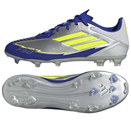 Adidas F50 League FG/MG IH0918 Sapatos azuis de prata
