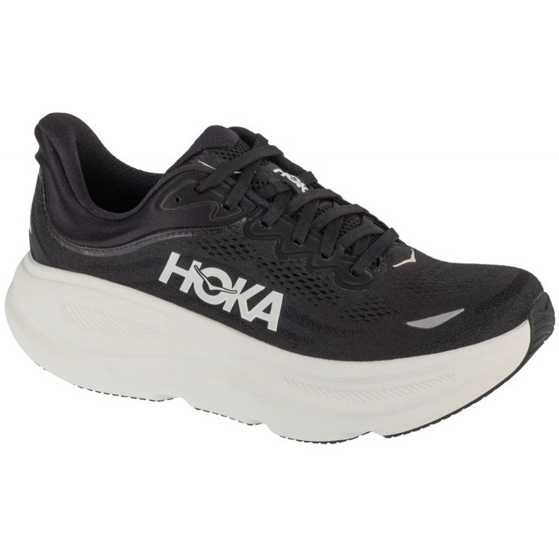 Hoka M Bondi Running Shoes 9 1162011-BWHT Black preto