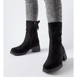 D/CEO Botins pretos em camurça ecológica Agordino