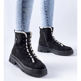 D/CEO Botins pretos com isolamento feito de camurça ecológica Pompei