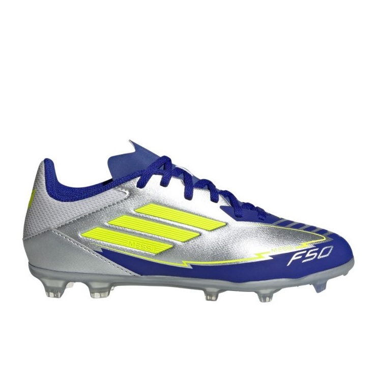 Adidas F50 League FG/MG Messi IH0924 Sapatos de futebol prata