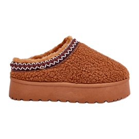 Seastar Botas de neve com plataforma de pele de carneiro camelo com pele marrom