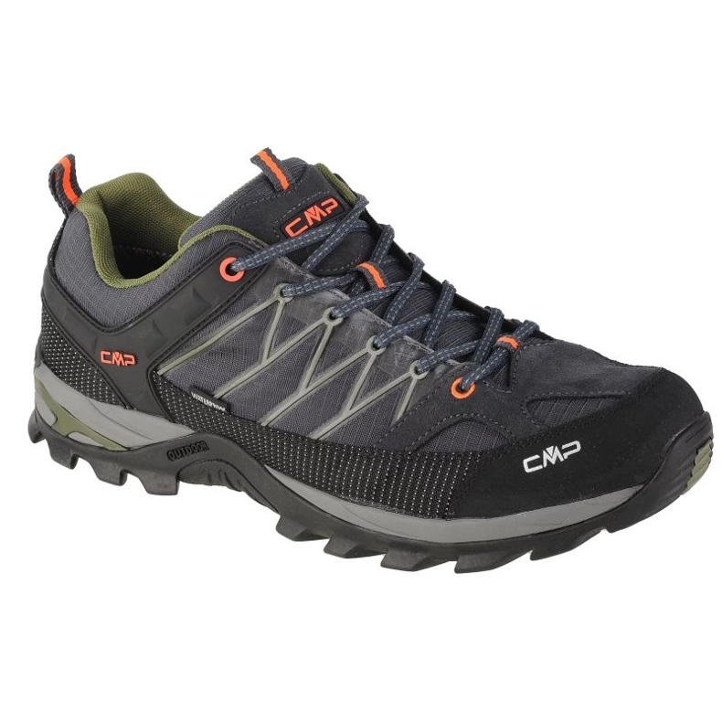 Sapatos de trekking cmp rigel baixo 3q54457-51ug preto cinza