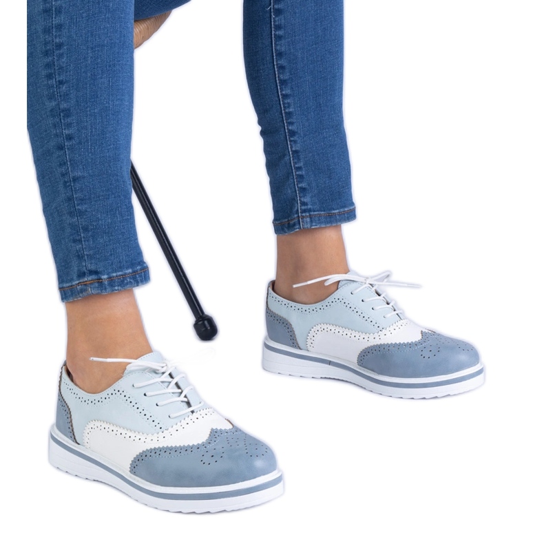 Blue Classic Oxford Shoes azul