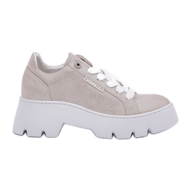 Sneakers Sports Shoes no Chebello 4632 Silver Platform prata