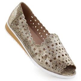 OpenWork Shoes Open Toe Jezzi ASA135-1 OURO dourado OpenWork Shoes Open Toe Jezzi ASA135-1 OURO dourado
