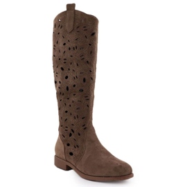 BOTAS OPENWORK CUSO S.BARSKI HY51-176 BROWN castanho