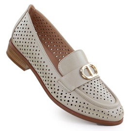 Sapatos femininos Openwork Golden Loaffers Vinceza 58516 dourado Sapatos femininos Openwork Golden Loaffers Vinceza 58516 dourado